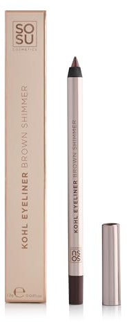 SOSU Cosmetics Brauner Schimmer-Kohl-Eyeliner – Langanhaltend, Wasserfest, Intensiv Pigmentiert, Smudge-Proof – Perfekt für Präzise Linien und Smokey Eyes Look