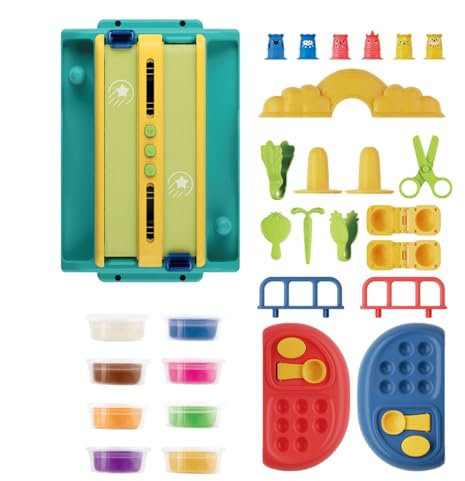 Dough Hair Cut Toys, Haircut Clay Tool Kit, Hairdressing Salon Set, Fun and Interactive Toy for Kids Aged 3 and Up, Ideal for Creative and Learning, 18.9x7.48x3.15 in