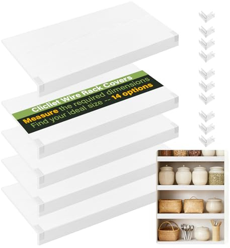 Wire Rack Covers for Shelves, 24*12 PVC inch Wires Shelf Cover, Shelfs Covers for Wire Shelving, Easy to cut Install Wires Shelf 0.31-inch Thick Moisture Durable Shelfs Liner for Kitchen, Pantry White