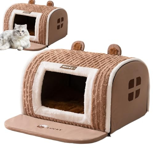 Casa para Perros Interior,Madriguera Lavable a Máquina - Guarida Caliente para Gatos Y Perros - para Mascotas Pequeñas Medianas Cachorros Gatos Hogar Dueños de Mascotas Nuevos