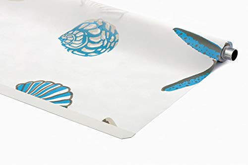 KS Handel 24 ERSATZROLLE HALB-kassetter DUSCHROLLO ALLA Designs 7 bredder lätt byte (60 x 240 cm, Oceanic)