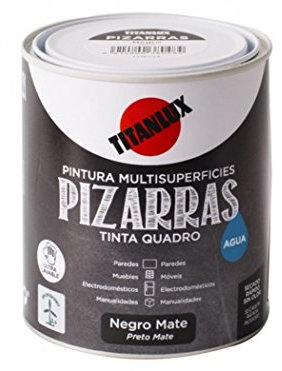 Titanlux Esmalte Pizarras al agua Mate Negro 750 ml