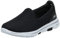 Skechers Go Walk 5, Zapatillas sin Cordones Mujer, Black Textile White Trim, 39 EU