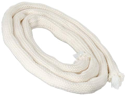 Nklaus 10m veke med glasfiber veke rund Ø 15mm för smältande ljus spritlampa oljelampa för renad lampolja paraffinolja trädgårdsbrännare paraffinlampa 1268
