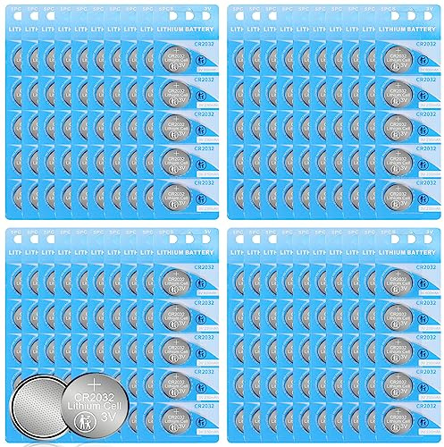 WANZELONYO CR2032 Battery CR 2032 3 Volt Coin Button Cell 230mAh Bulk Pack 200 Count