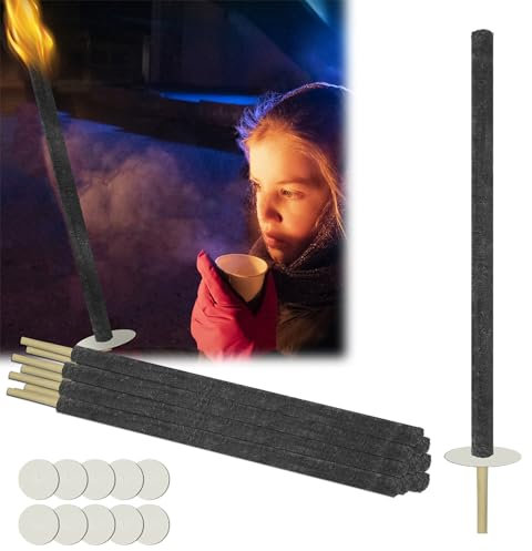 CEEDIR 25 torce di cera naturale, 100 minuti per esterni, torcia con manico extra lungo, per bambini, torce per giardino, esterni, escursione, fuochi d'artificio