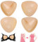 Vibbang 2Pairs Double-Sided Sticky Push-Up Bra, Self Adhesive Boob Pads Bra, Waterproof Silicone Push Up Bra Inserts, Snowy Care Bra Inserts, for Women Girls Bras Any Cup Cover (M)