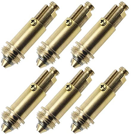 6 PCS Sink Plug Replacement Basin Bath Waste Click Spring Brass Plug Bolt for Kitchen Sink Bath Tub Drain Stopper