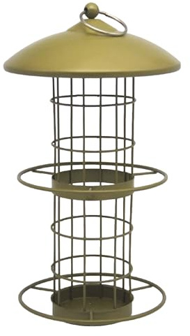 Dehner Natura Premium Camille - Columna de alimentación para 5 Bolas de carbonero, estación de alimentación para Aves Silvestres Resistente a la Intemperie y Colgante, Aprox. 30 x 16 x 16 cm, Metal,