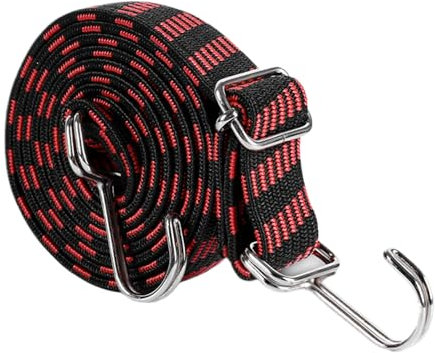 Zunishaone Cinturón elástico para bicicleta, cable elástico para bicicleta de 39,37 pulgadas de alto rendimiento, correas elásticas para equipaje con ganchos, equipamiento deportivo y exterior para