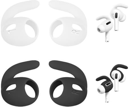 2 Pares Ganchos Auriculares para Airpods Pro 2, Gancho Oreja Compatibles con AirPods Pro 2, Ajuste Ergonómico, Ganchos Antipérdida de Silicona, Deporte (For AirPods Pro 2)