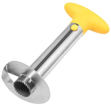 Máquina peladora eléctrica de piña de acero inoxidable, cortador de descorazonador, cortador de corte sin esfuerzo, dispositivo de cocina con cuchillas anticorrosión, automático, amarillo