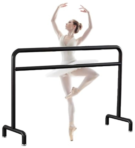 Barra de Ballet Simple de Metal Negro. Barra de compresión de piernas de Doble Capa, Ideal para estiramientos de Adultos y niños. 1,2 m/3,93 pies.