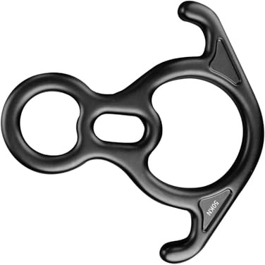 wisoolkic Discensore Versatile per Arrampicata, 50 KN, 8 cifre, discensore, Robusto Dispositivo per calata in Metallo per impieghi gravosi, Dispositivo di promemoria per Attrezzatura da Discesa, di