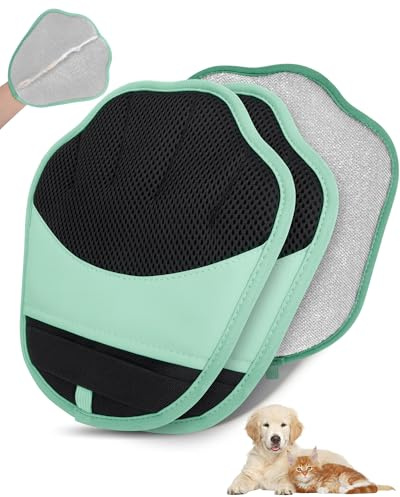 Lavendex 2PCS Pet Hair Removal Gloves, Electrostatic Pet Grooming Gloves for Dogs and Cats