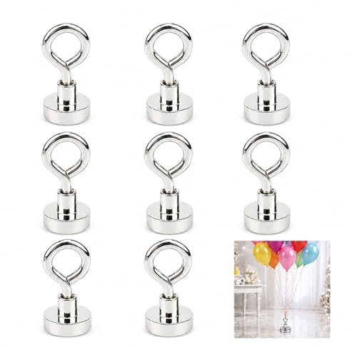 UZYXC 8 Anelli Chiusi 16mm in Acciaio Inox – Anti‑Ruggine, per Appendere Pesi per Palloncini, Chiavi, Utensili, per Casa, Festa, Decorazione