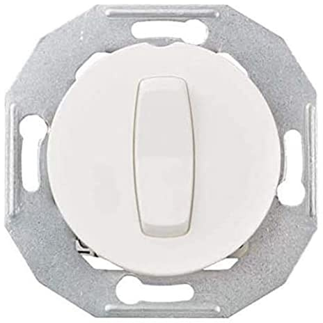 Schneider Electric WDE011021 - Interruptor universal con placa central, interruptor empotrado, interruptor de encendido/apagado, color blanco