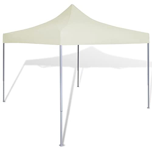 vidaXL Tente Pliable Crème Tonnelle Chapiteau Pavillon Jardin Patio Terrasse