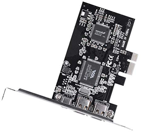 PCI E Firewire Expansion Card, PCI E to 1394 Video Capture Card PCI Express to External IEEE 1394 Adapter Controller, Plug and Play, Firewire Card for OS