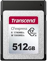 Transcend CFexpress 820 512GB Type B Memory Card, Speed up to 1700MB/s for for Professional Photography & 4K Video TS512GCFE820
