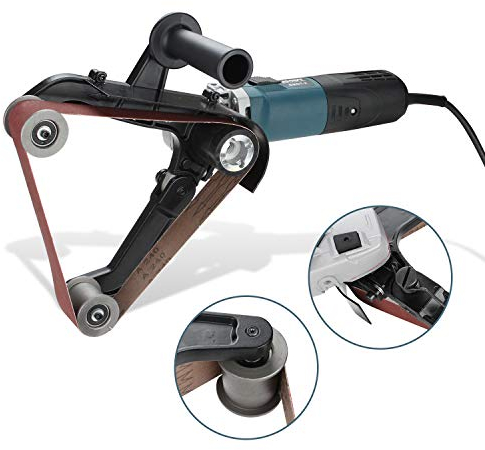 EINFEBEN Levigatrice a nastro tubolare 1300 W 760 mm 230 V con 3 grani 80/100/120 per levigatura e lucidatura, macchina per rasatura, levigatrice a dita, levigatrice a nastro, macchina per rasatura