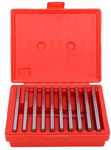 Thin Parallel Bars Machinist Parallel Bar Set 10 Pairs Parallel Pad Gauge Block Steel Milling Pads Set with Plastic Box for Vice Milling Machine Lathe