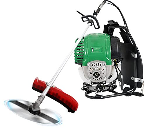 Samnuerly Cortacésped portátil a Gasolina Cortacésped Plegable portátil con Correas para los Hombros Cortacésped Multiusos Cortacésped inalámbrico Cortacésped rotativo a Gas