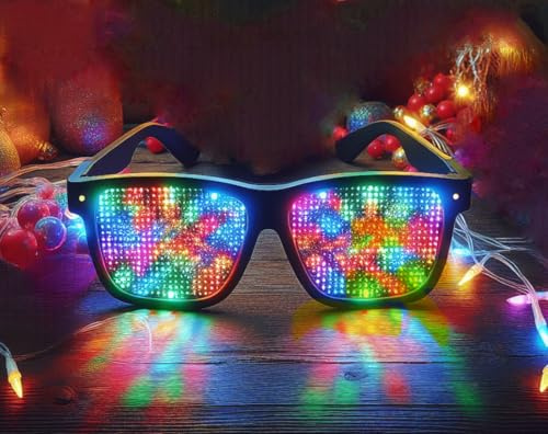 GogoRavers™ Original Diffraction Glasses Fashion Stylish Trendy 3D Rainbow Trippy Rave Perceptions Geometric Effect Vibe Kaleidoscope Hallucination Fractiles Distorted Shapes (Black Frame - Dark Lens)