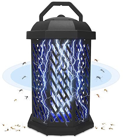 HappiHause Insektenvernichter Elektrisch, 4200V 18W UV-Licht Mückenfalle Mückenlampe, Insektenlampe Insektenfalle Fliegenfalle Mosquito Killer für Außen u. Innen