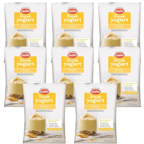 EasiYo Yogurt Banana 8 Pack Yoghurt 1KG Sachets