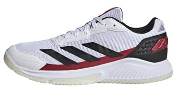 adidas Herren Courtquick Mens Shoes Padel-Schuhe, Cloud White/Core Black/Lucid Red, 40 EU