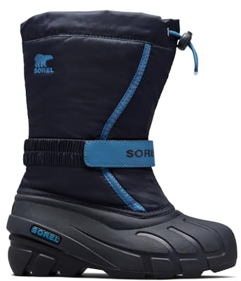 Sorel Youth Flurry Boot Snow, Collegiate Navy, Atmosphere, 4 UK