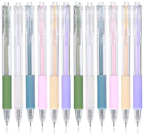 Dimeho Messer Stift Handwerk Schneidewerkzeug, 12 Pcs Student Utility Paper Pen Cutter Einziehbare Präzision Papier Schneiden Carving Tools Cartoon Muster Kunst Utility Hobby Messer Stift