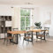 ULUYYUC Essen Tisch Esstisch Klein Kleiner Küchentisch Biertisch - Esstisch Hellbraun 320x120x74 cm Massivholz Eiche Rechteckig für Garten Wohnzimmer Esszimmer Campingplatz