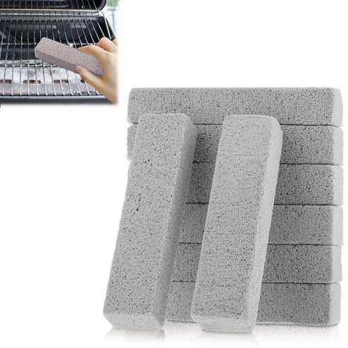 Bekeify 8 Piezas Bloque para Limpieza de Parrilla Piedra de Limpieza de Pómez Escobilla de Piedra Pómez Cleaning Block Herramienta de Limpieza de Barbacoa para Asar A La Parrilla, Baño