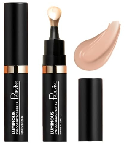 Luminous Eye Corrector SPF 45 – Hydrating Under Eye Concealer & Brightener for Dark Circles, Blemishes & Spots, Radiant Finish Lightweight Eye Makeup (# 03)