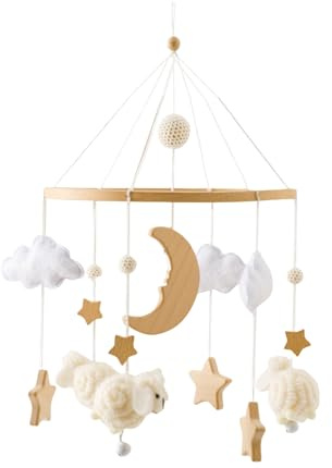 Mobile pour berceau bébé - Suspension musicale pour moïse,Mobile Interactif Apaisant Style Bohème Pour De 0 À 3 Ans - Crèche Poussette Lit Jeux