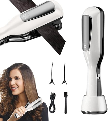 Tagliacapelli 2 in 1 per rimozione doppie punte, Tagliacapelli senza fili con luce blu per riparare doppie punte secche, danneggiate e fragili trattamento per donna (Bianco)