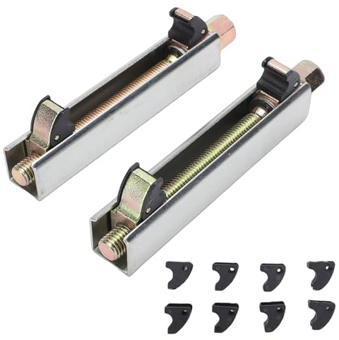 Acouto Outil de Compresseur de Ressort de Moto, Compresseur de Ressort Hélicoïdal Robuste en Acier au Chrome-molybdène avec Manchon de Protection et Rail de Guidage, pour Double