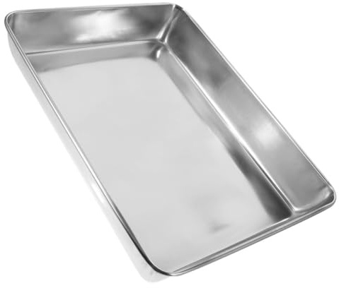 JECOMPRIS Bañera de Acero Inoxidable para Pájaros y Palomas Diseño Profundo, Segura y Anti Salpicaduras, Adecuado para Jaulas de Mascotas Pequeñas