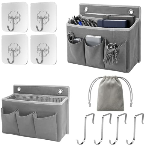 Wandorganizer Hängend, 2 Stück, Mit Großer Mesh Abteilung und 3 Taschen