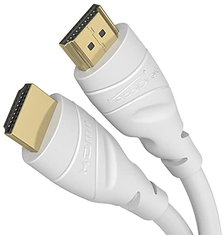 KabelDirekt – 8K / 4K HDMI Cable – 5m & More HDMI Cables (0.15m–22.5m) – German-Engineered HDMI Lead – Supports 10K/8K@60Hz/4K@120Hz – HDMI Cable for HDTV, PC, PS5, Xbox, Switch, white