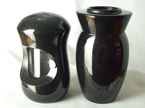 Designgrab - Set di decorazioni per tomba Petit composto da lampada tomba e vaso, per le ceneri da parete e piccole