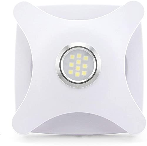 AirTech-UK Ventilation Extractor Fan 4 Inch - 100mm Ceiling Wall Bathroom Inline Duct Exhaust Fan with 3W LED Light