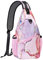 MOSISO Sling Rucksack Schultertasche, Mehrzweck Reise Wander Tagesrucksack Umhängetasche Sporttasche Daypack Marmor MO-MBH216