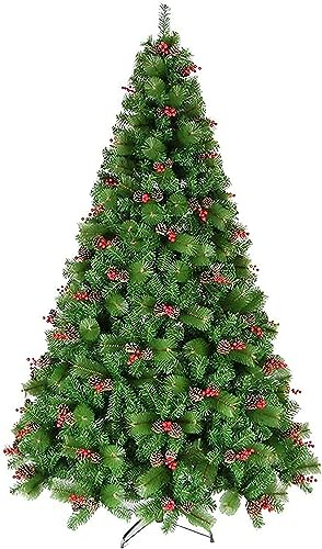 RajoNN Julgran, Dekoration Gran Kottar Miljövänlig hopfällbar julgran, Fördekorerad konstgjord Chr julgran (Grön 7.8Ft(240CM)) Fashionabla