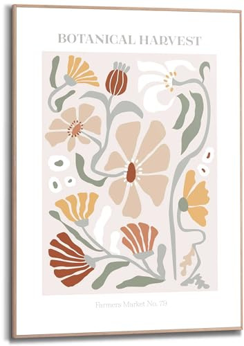 REINDERS Gerahmtes Bild, Botanical Harvest, Wohnzimmer, Poster, Wanddeko, Room Decor, MDF, Mehrfarbig, 70 x 50