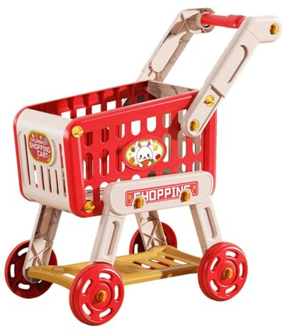 Amagogo Chariot de courses pour enfants, jeu de courses, développement créatif, jeu de simulation, chariot de courses, jouet, Jouets Montessori, Cadeaux de Noël， Vert