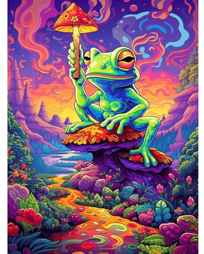 Amz Camel DIY 5D Diamond Art Kits (12 * 16 Inch),Mosaic Diamond Painting, Art for Adults Frogs, Embroidery Full Drill for Animal, Art Kits Rhinestone Craft for Home Wall Decor
