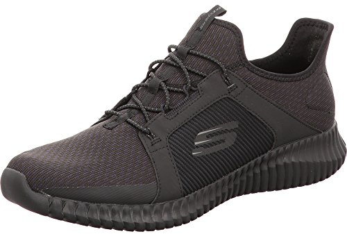 Skechers Herren Elite Flex Adrenaline Shot Slip On Sneaker, Black Mesh Trim, 46 EU